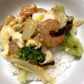 ＊minami523's cooksnap of when they made 海老とアスパラガスのだしバター丼.