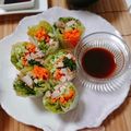あやざいる's cooksnap of when they made ♡ピリ辛味噌で頂く焼き豚の生春巻き♡　.