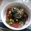 donuts★'s cooksnap of when they made アボカドと鮪の漬け丼.
