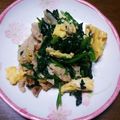 めげさん's cooksnap of when they made ほうれん草と豚肉の卵炒め.