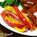 ＪＵＮちゃン's cooksnap of when they made 常備菜☆パプリカ塩糀炒め.