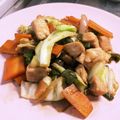 まりこみや's cooksnap of when they made 【減量中】むね肉とキャベツの甘辛味噌炒め.