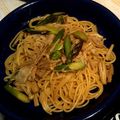 mdrn…✧'s cooksnap of when they made アスパラとベーコンのバター醤油パスタ.