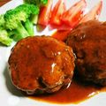 mizzho's cooksnap of when they made ソースにやみつき♡煮込みハンバーグ.