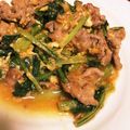 ＊くれあ＊'s cooksnap of when they made ごま油がきいた甘タレ小松菜,豚肉,卵炒め.