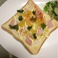 ぽぽきゅ's cooksnap of when they made ポリポリ沢庵✼玉葱×ウィンナートースト.