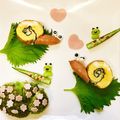 はらぺこしろうさぎ's cooksnap of when they made ブロッコリーとハムであじさい♡キャラ弁当.