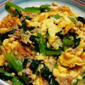 クック64OY6U☆'s cooksnap of when they made 小松菜のツナおかか和風玉子とじ.