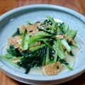 ichikyu's cooksnap of when they made 簡単すぎっ！小松菜と味付きアゲ炒め.