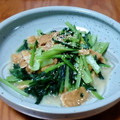 ichikyu's cooksnap of when they made 簡単すぎっ！小松菜と味付きアゲ炒め.