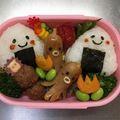 ☆たまり☆'s cooksnap of when they made おにぎりトリオ♪簡単!！キャラ弁♪.