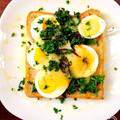 ♬ぱーる♬'s cooksnap of when they made ﾊﾟｾﾘたっぷり♡　茹で卵の和トースト.