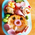 curisupin's cooksnap of when they made タコさんハンバーグお弁当.