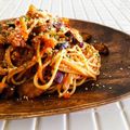 雛鳥と親鳥's cooksnap of when they made ✿なすと挽肉のボロネーゼ風スパゲッティ✿.