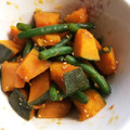 kanjuna's cooksnap of when they made ＊かぼちゃといんげんの和え物＊.