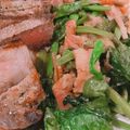 Josiey's cooksnap of when they made ほうれん草ハムキノコのソテー☆.