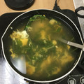 YorozUta's cooksnap of when they made あっさりと水菜たっぷり卵とじ汁.