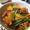 J・0505's cooksnap of when they made ささげ牛すき煮.