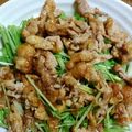 たみえぶ's cooksnap of when they made 豚と水菜の梅味ユーリンチー風＊油淋鶏＊.