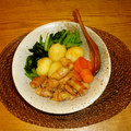 White☆Lily's cooksnap of when they made レンジで簡単！くるくるポークと根菜の煮物.