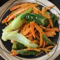 ポメちょん's cooksnap of when they made チンゲン菜と人参のナムル風炒めもの.