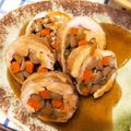 Hanachico's cooksnap of when they made 鶏もも肉のゴボウ＆ニンジン巻き.