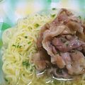 まちの助's cooksnap of when they made 甘辛豚肉のせ冷やし塩ラーメン.