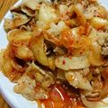ももはっちゃん's cooksnap of when they made 豚ばらキムチ！マイルド炒め☆彡.。.