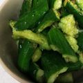 ゆめひなママ☆'s cooksnap of when they made 昆布茶できゅうり浅漬け☆ペペロンチーノ風.