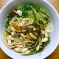 arukiseki's cooksnap of when they made もやしとチンゲン菜のキムチ和え.