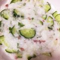 youー☆'s cooksnap of when they made みょうが紫蘇オクラ胡瓜入りとろろ豆腐がけ.