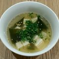 パンダ達の母です。's cooksnap of when they made にんにくでスタミナ和中華豆腐わかめスープ.