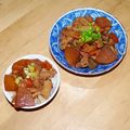 ヤス＠武州川崎's cooksnap of when they made ★簡単★白モツ味噌煮込み&ぶっかけ丼★.