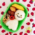 あやぽむCafé♡♡'s cooksnap of when they made キャラ弁☆てるてる坊主にかわいいリボン.
