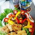 けんけん1016's cooksnap of when they made チキンと夏野菜の黒酢ベジボウル.