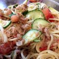 BunnyQ's cooksnap of when they made さっぱり！大葉香るツナトマ冷製パスタ.
