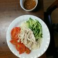 姉御ちゃん's cooksnap of when they made 焼肉のたれで♪バンバンジー風冷やしうどん.