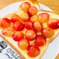 のん♪♪のん's cooksnap of when they made さくらんぼ佐藤錦バターシュガートースト♡.
