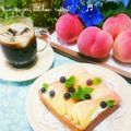 かおりかざり's cooksnap of when they made ♢桃のトースト♢.