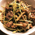 たべたいわん's cooksnap of when they made 簡単！水菜と牛肉のさっぱり醤油炒め.