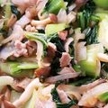 TeddySao's cooksnap of when they made チンゲン菜と豚肉のオイスター炒め.