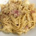 Raayy's cooksnap of when they made キャベツとベーコンの満足クリームパスタ♪.
