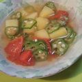 クックきぬさーや's cooksnap of when they made オクラとトマトのスープ.