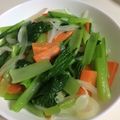 ma710ma's cooksnap of when they made 小松菜、にんじん、玉ねぎの塩コショー炒め.