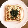 tomitomico's cooksnap of when they made 納豆マヨトースト♡.