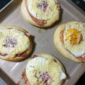 Mgmママ's cooksnap of when they made ベーコンエッグの調理パン♡チーズマヨ♡.
