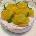 新五くん's cooksnap of when they made 簡単☆モモ缶で薔薇☆.