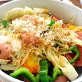 ももあんど's cooksnap of when they made 魚肉ソーセージの卵とじ丼☆.