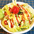 ＊sunlight＊'s cooksnap of when they made 簡単☆半熟玉子焼きをのせたレタスのサラダ.