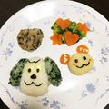クックGGWEUV☆'s cooksnap of when they made 1歳のバースデープレートワンワンうーたん.